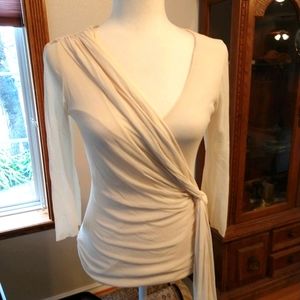 AQUA Side Tie Top w/ 3/4 Sleeve